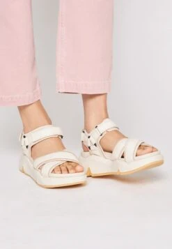 ECCO CHUNKY - Keilsandalette - Limestone