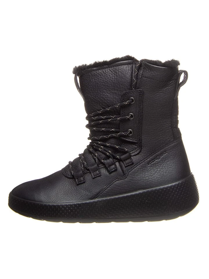 ECCO Leder-Boots "Ukiuk" In Schwarz