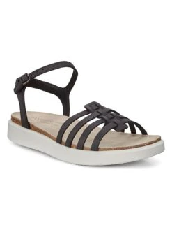 ECCO Leder-Sandalen "Corksphere" In Schwarz