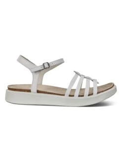 ECCO Leder-Sandalen "Corksphere" In Weiß