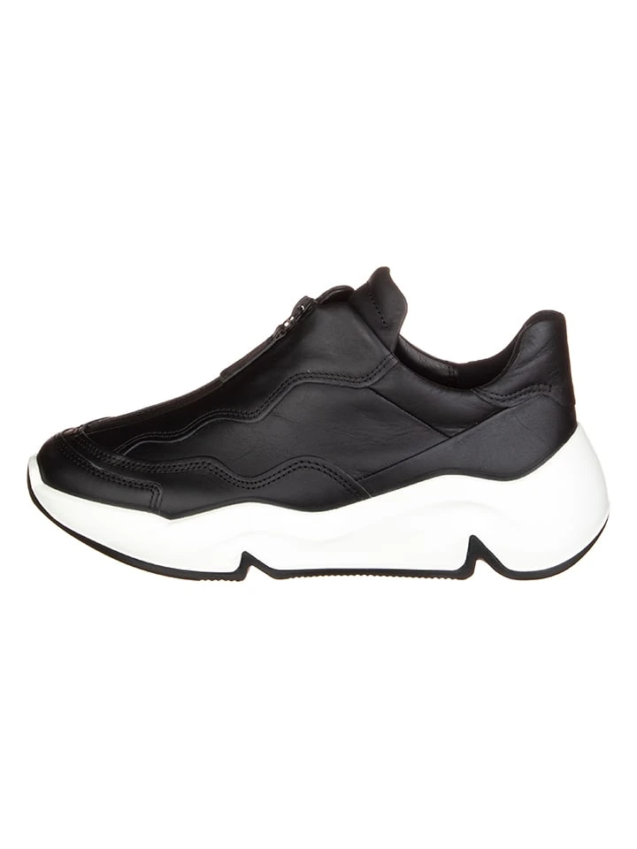 ECCO Leder-Sneakers In Schwarz