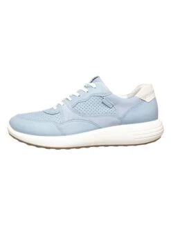 ECCO Leder-Sneakers "Soft 7 Runner" In Hellblau