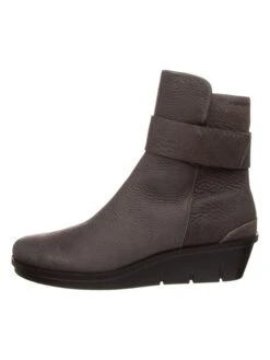 ECCO Leder-Stiefeletten In Grau